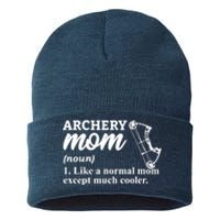 Archery Mom Definition Arrow Bow Hunting Sustainable Knit Beanie