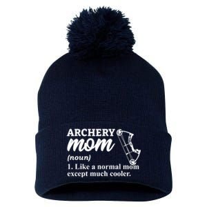 Archery Mom Definition Arrow Bow Hunting Pom Pom 12in Knit Beanie