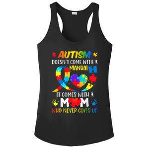 Autism Mom Doesn't Come With A Manual Autism Awareness Ladies PosiCharge Competitor Racerback Tank