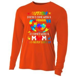 Autism Mom Doesn't Come With A Manual Wo Autism Awareness Cooling Performance Long Sleeve Crew