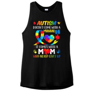 Autism Mom Doesn't Come With A Manual Wo Autism Awareness Ladies PosiCharge Tri-Blend Wicking Tank