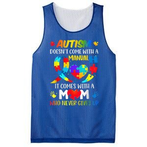 Autism Mom Doesn't Come With A Manual Wo Autism Awareness Mesh Reversible Basketball Jersey Tank