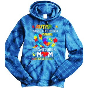 Autism Mom Doesn't Come With A Manual Wo Autism Awareness Tie Dye Hoodie