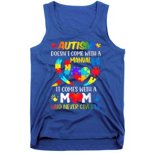 Autism Mom Doesn't Come With A Manual Wo Autism Awareness Tank Top