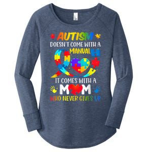 Autism Mom Doesn't Come With A Manual Wo Autism Awareness Women's Perfect Tri Tunic Long Sleeve Shirt