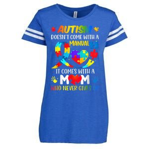 Autism Mom Doesn't Come With A Manual Wo Autism Awareness Enza Ladies Jersey Football T-Shirt