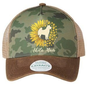 Akita Mom Dog Mom Sunflower American Akita Inu Gift Legacy Tie Dye Trucker Hat