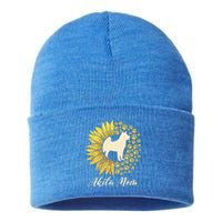 Akita Mom Dog Mom Sunflower American Akita Inu Gift Sustainable Knit Beanie