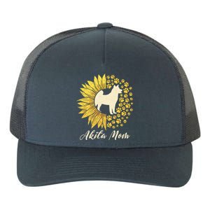 Akita Mom Dog Mom Sunflower American Akita Inu Gift Yupoong Adult 5-Panel Trucker Hat