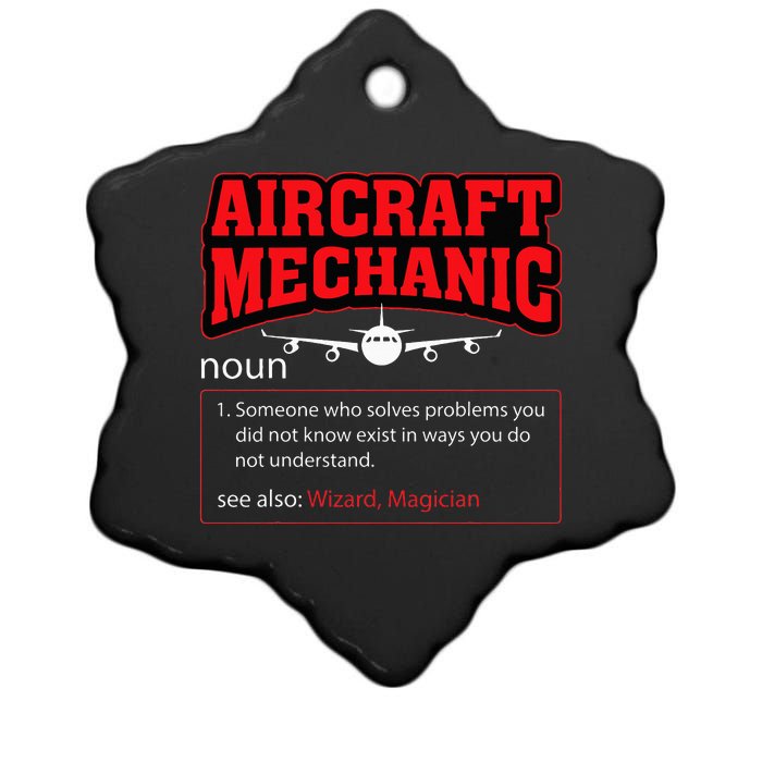 Aircraft Mechanic Definition Airplane Mechanic Ceramic Star Ornament