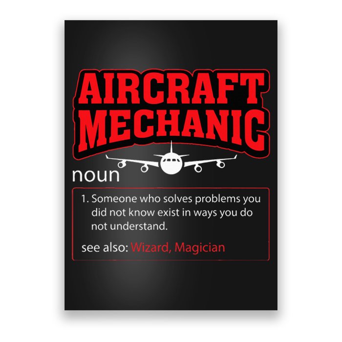 Aircraft Mechanic Definition Airplane Mechanic Poster