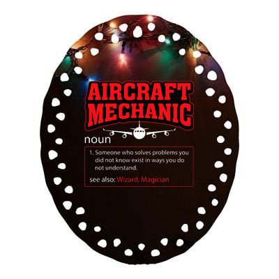 Aircraft Mechanic Definition Airplane Mechanic Ceramic Oval Ornament