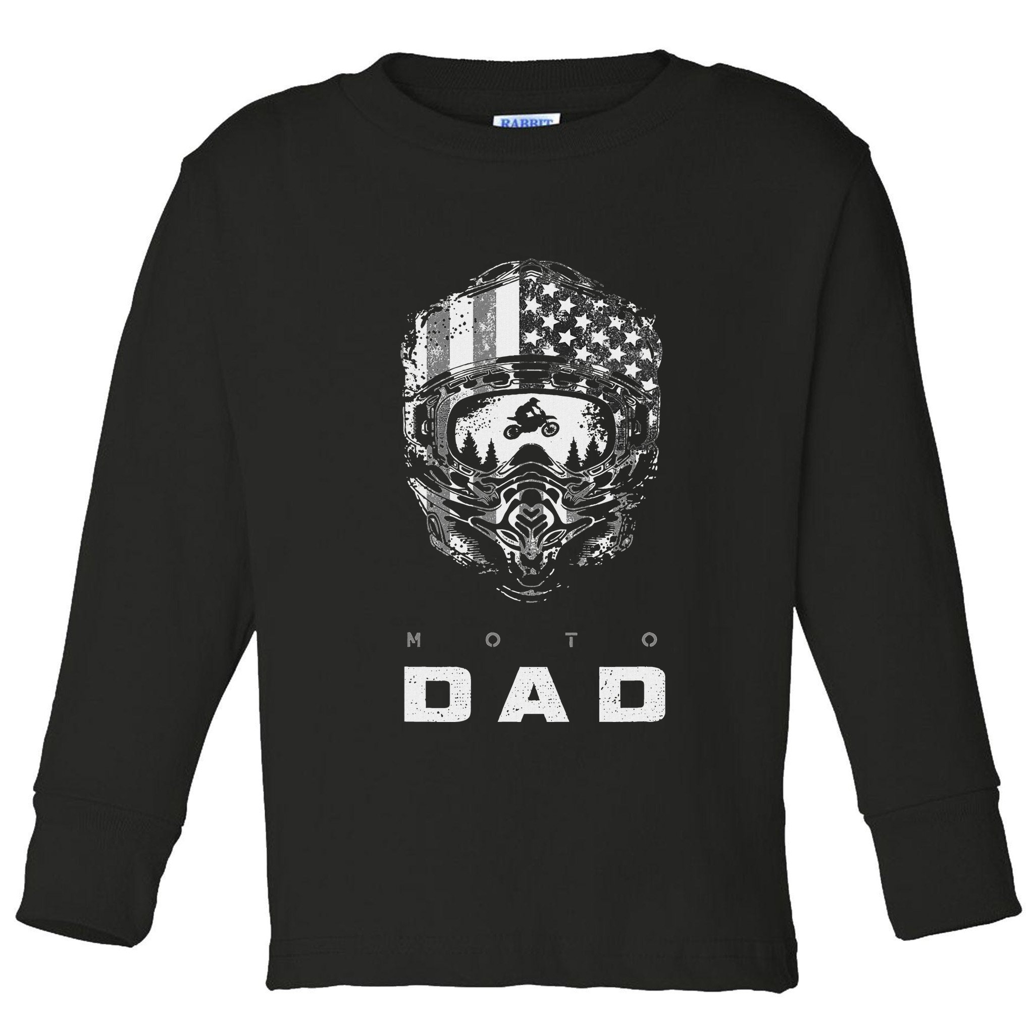 American Motocross Dad Dirt Bike Apparel Motocross Toddler Long Sleeve Shirt