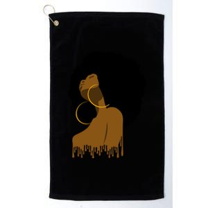 Afro Melanin Drippin African Art Black History Gift Platinum Collection Golf Towel