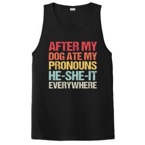 After My Dog Ate My Pronouns HeSheIt Everywhere Funny Dog PosiCharge Competitor Tank