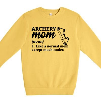 Archery Mom Definition Arrow Bow Hunting Gift Premium Crewneck Sweatshirt