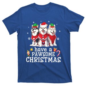 Alaskan Malamute Dogs Merry Mom Dad Have A Pawsome Christmas Gift T-Shirt