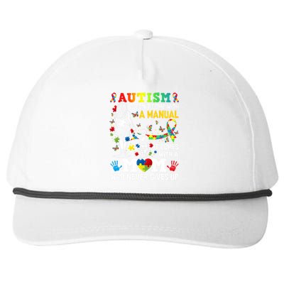 Autism Mom DoesnT Come With A Manual Autism =Awareness Snapback Five-Panel Rope Hat