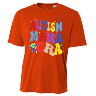 Autism Mama Era Groovy Autism Mom Mothers Day Great Gift Cooling Performance Crew T-Shirt