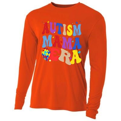 Autism Mama Era Groovy Autism Mom Mothers Day Great Gift Cooling Performance Long Sleeve Crew