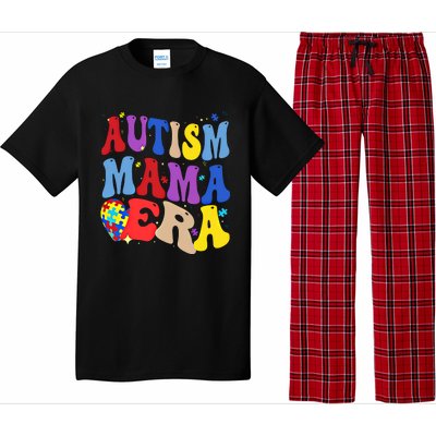 Autism Mama Era Groovy Autism Mom Mothers Day Great Gift Pajama Set