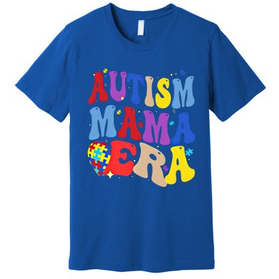 Autism Mama Era Groovy Autism Mom Mothers Day Great Gift Premium T-Shirt