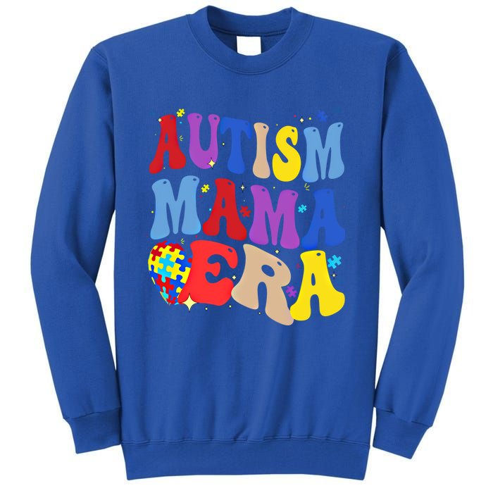 Autism Mama Era Groovy Autism Mom Mothers Day Great Gift Tall Sweatshirt