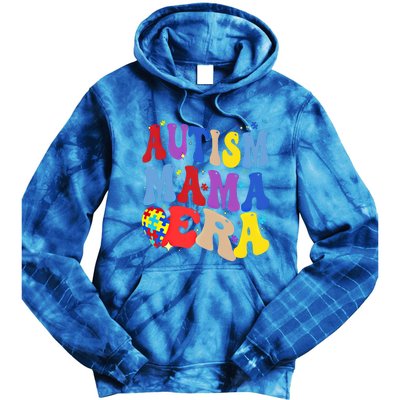 Autism Mama Era Groovy Autism Mom Mothers Day Great Gift Tie Dye Hoodie