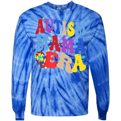 Autism Mama Era Groovy Autism Mom Mothers Day Great Gift Tie-Dye Long Sleeve Shirt