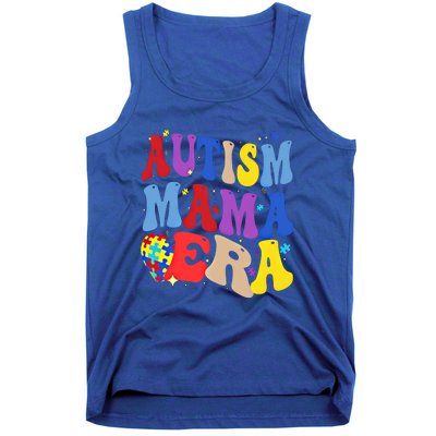 Autism Mama Era Groovy Autism Mom Mothers Day Great Gift Tank Top