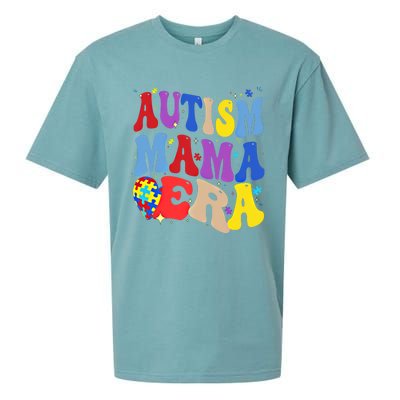 Autism Mama Era Groovy Autism Mom Mothers Day Great Gift Sueded Cloud Jersey T-Shirt