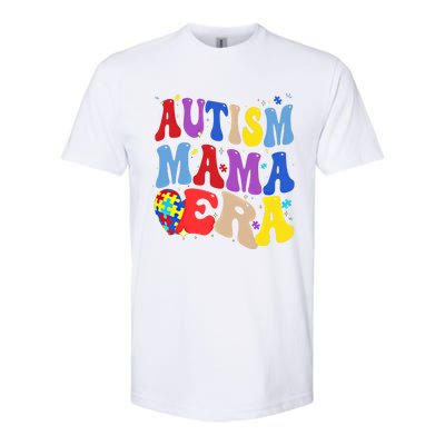 Autism Mama Era Groovy Autism Mom Mothers Day Great Gift Softstyle CVC T-Shirt