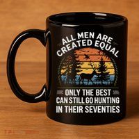 All M.En Equal Go Hunting In Seventies Outdoors 11oz C Handle Ceramic Mug