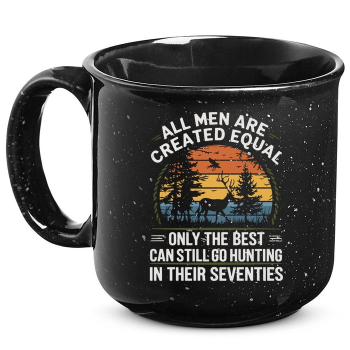 All M.En Equal Go Hunting In Seventies Outdoors 15oz Campfire Ceramic Mug