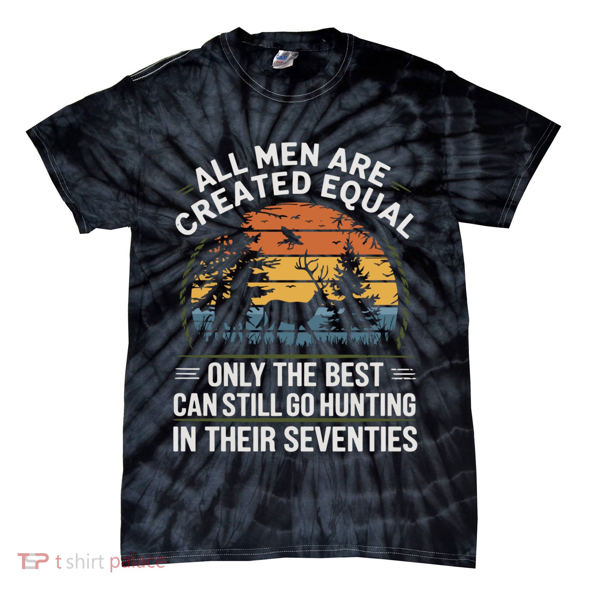 All M.En Equal Go Hunting In Seventies Outdoors Tie-Dye T-Shirt