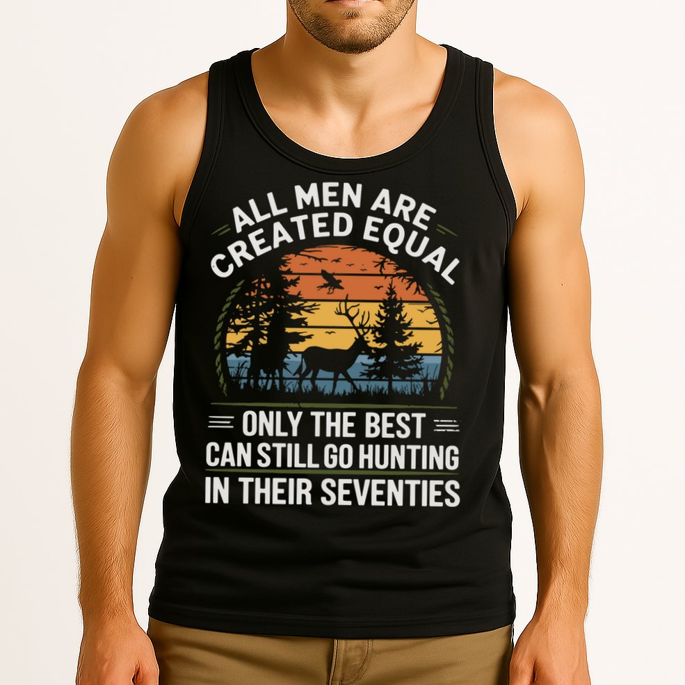 All M.En Equal Go Hunting In Seventies Outdoors Tank Top