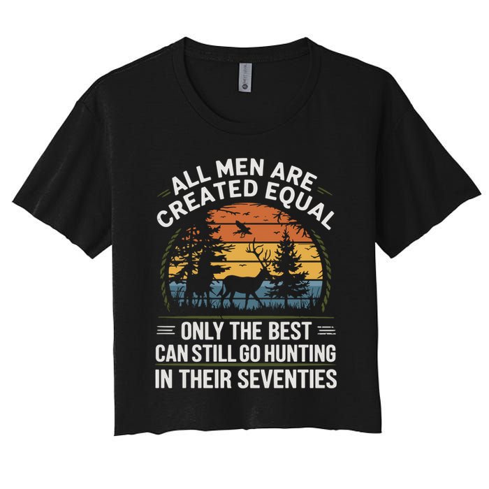 All M.En Equal Go Hunting In Seventies Outdoors Women's Crop Top Tee