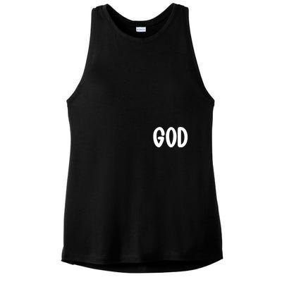 Agree Move End With God Never Doubt Amen God Front Back Ladies PosiCharge Tri-Blend Wicking Tank