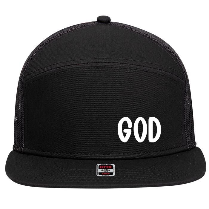 Agree Move End With God Never Doubt Amen God Front Back 7 Panel Mesh Trucker Snapback Hat