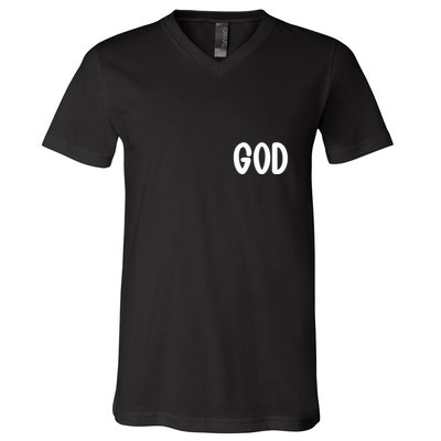Agree Move End With God Never Doubt Amen God Front Back V-Neck T-Shirt