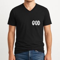 Agree Move End With God Never Doubt Amen God Front Back V-Neck T-Shirt