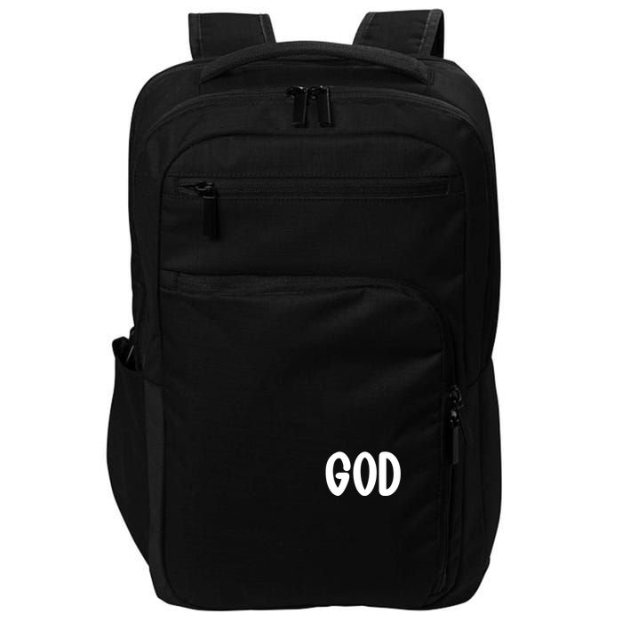 Agree Move End With God Never Doubt Amen God Front Back Impact Tech Backpack