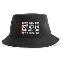 Agree Move End With God Never Doubt Amen God Front Back Sustainable Bucket Hat