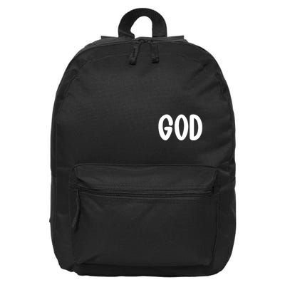 Agree Move End With God Never Doubt Amen God Front Back 16 in Basic Backpack