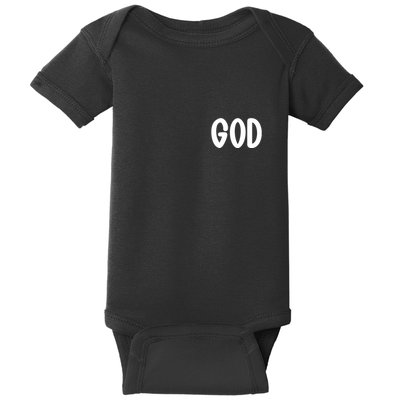 Agree Move End With God Never Doubt Amen God Front Back Baby Bodysuit