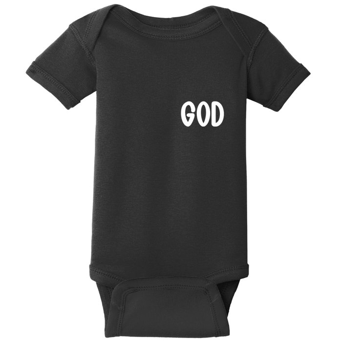 Agree Move End With God Never Doubt Amen God Front Back Baby Bodysuit
