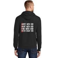 Agree Move End With God Never Doubt Amen God Front Back Tall Hoodie