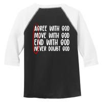 Agree Move End With God Never Doubt Amen God Front Back Toddler Fine Jersey T-Shirt