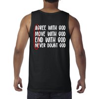 Agree Move End With God Never Doubt Amen God Front Back Tank Top
