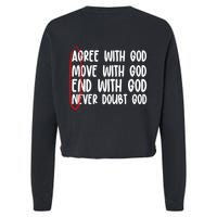 Agree Move End With God Never Doubt Amen God Front Back Cropped Pullover Crew